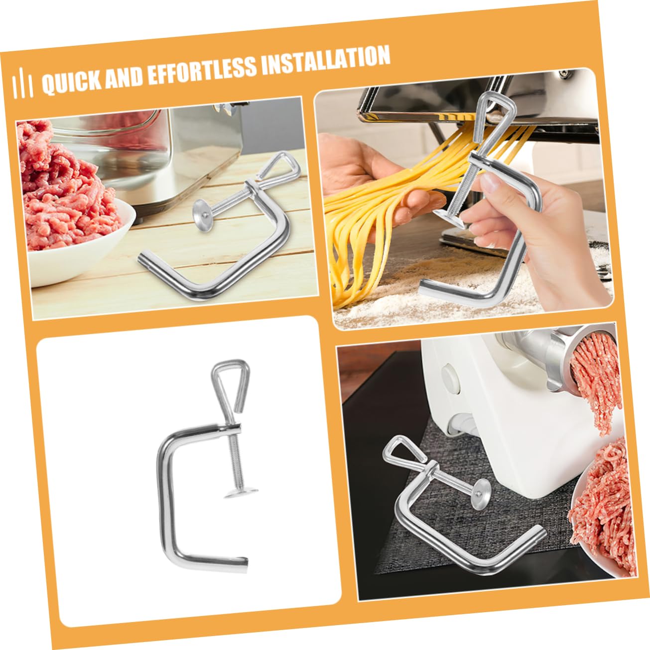 Clip de Fijación para Máquina de Fideos Manual 3 Piezas Hierro