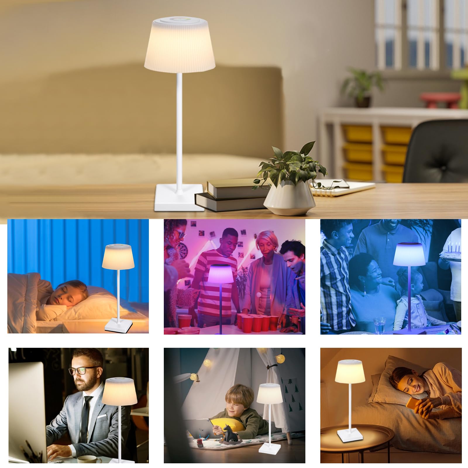 6 Luci Esagonali RGB Per Armadi - Lampade LED Adesive Con Telecomando E Timer - Foto 3