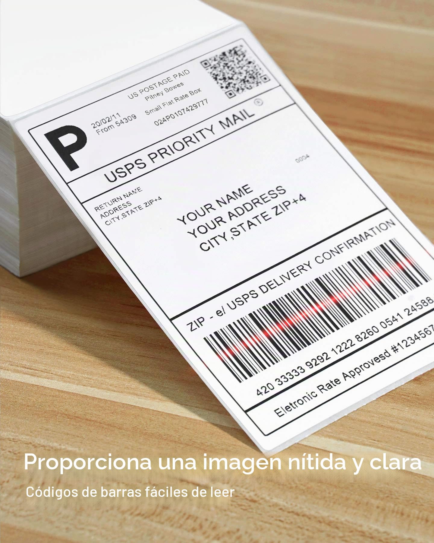 Inateck Etiqueta Térmica de Envío Directo, 4 * 6 pulgadas (100 mm * 150 mm), Etiqueta de Transporte a prueba de agua, BPA/BPS Gratis, Paquete de 500