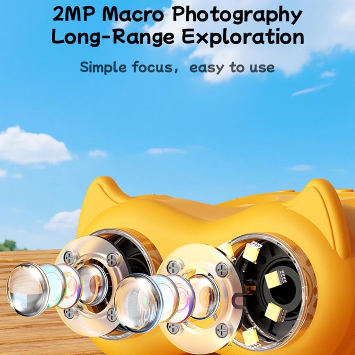 Educational Kids Microscope, 1000x Magnification Tool, 5.12x4.72x3.15 Inch Pocket Device with Digital Lens, Outdoor Science Gadget, Mini Optical Scope with Portable Design, Student Toy Boys