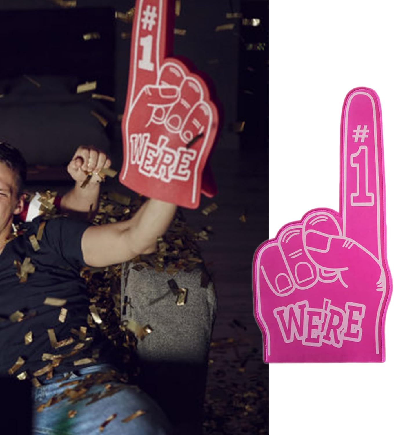 8pcs Foam Hand Gloves for Cheering Victories Gesture Comfortable Sports Event Cheering Foam Hand for Competitive Game/419