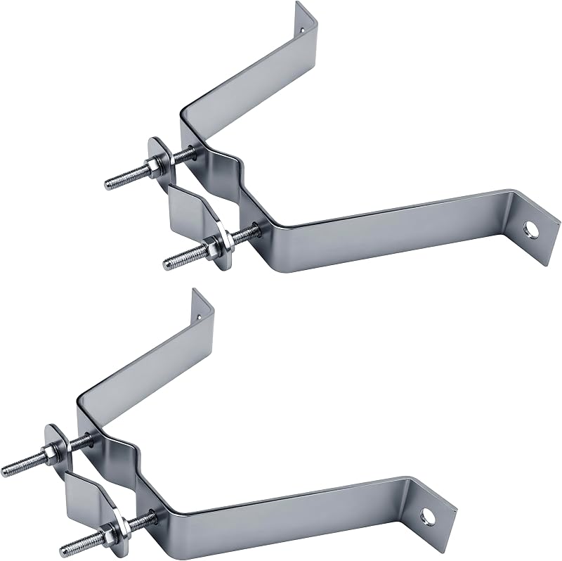 4” Heavy-Duty Wall Mount Pair with Brackets & Lag Bolts for TV Antenna Mast | 2 pack