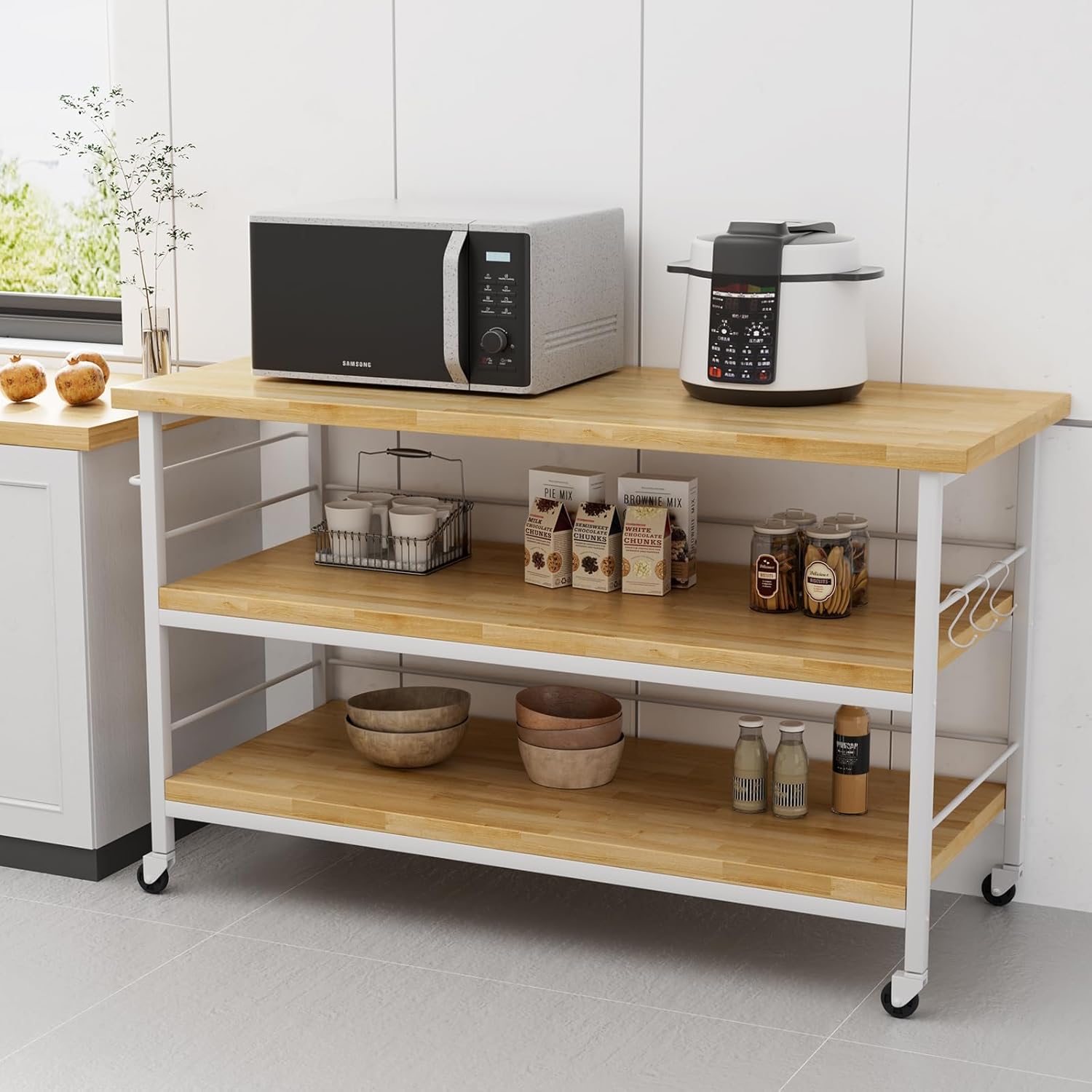 solid wood butcher block countertop - 12"x7.5"x0.5" unfinished butcher block table top, solid cutting board for diy washer dryer, kitchen countertop, workbench, 1ft 12"l x 7.5"w