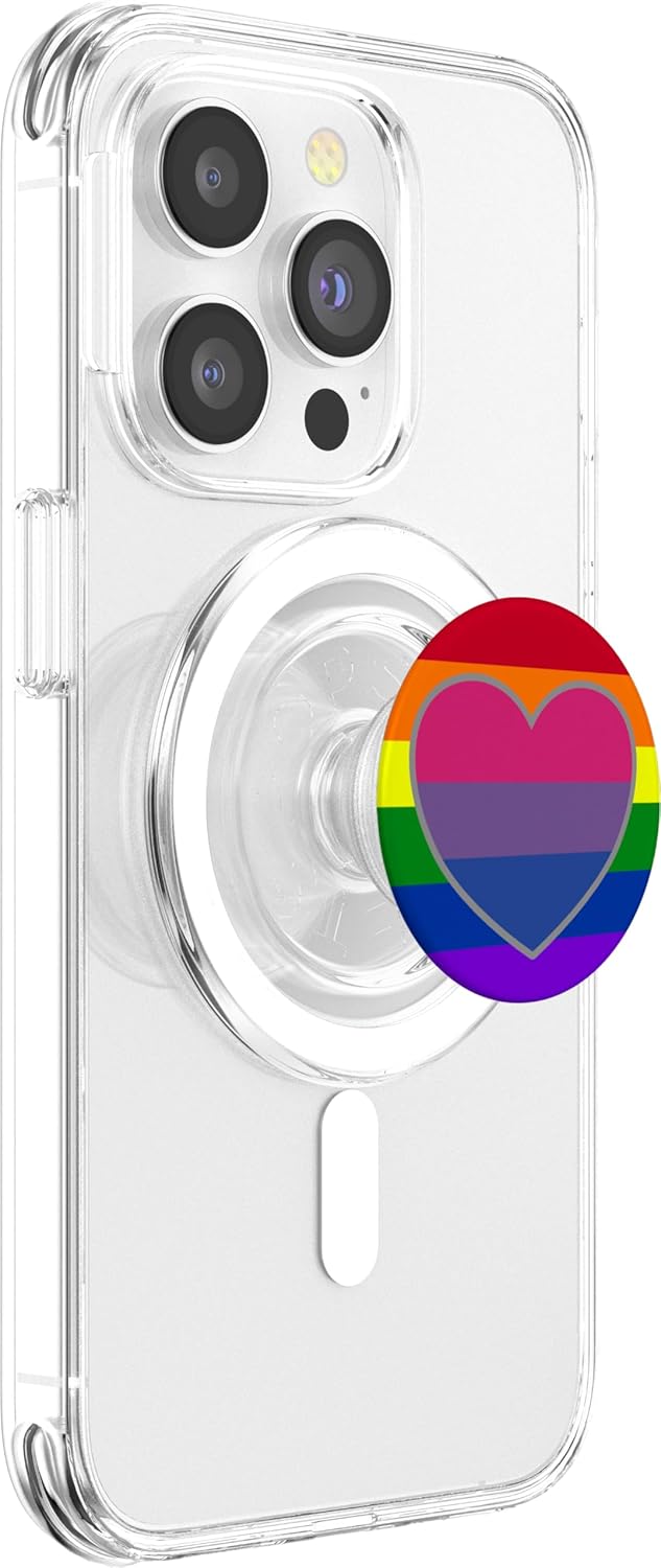 Gay Pride Bisexual Flag PopSockets Grip and Stand for Phones and Tablets PopSockets MagSafe PopGrip for iPhone