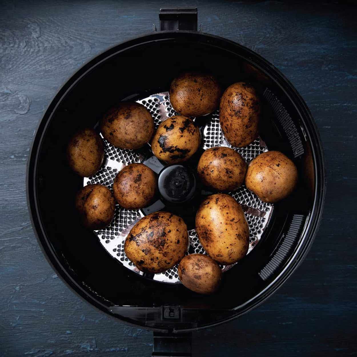 Gastronoma 18220001, pelapatate con centrifuga per insalata, 1 kg, pelapatate elettrico, patate, pelapatate, plastica, nero