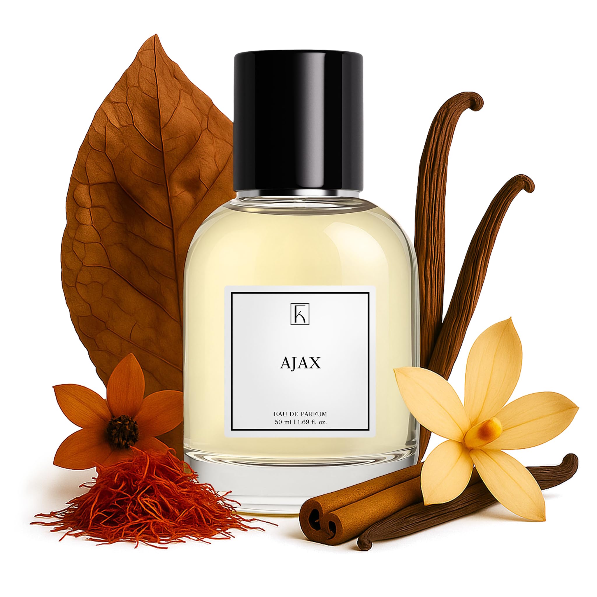 KAZAAR - AJAX - 50ml - Eau de Parfum für Herren - Sinnlich-süß mit Rum, Tabak & Vanille - ideal für Events & Abende im Herbst & Winter - 20% Duftöl für lange Haltbarkeit - Swiss Made