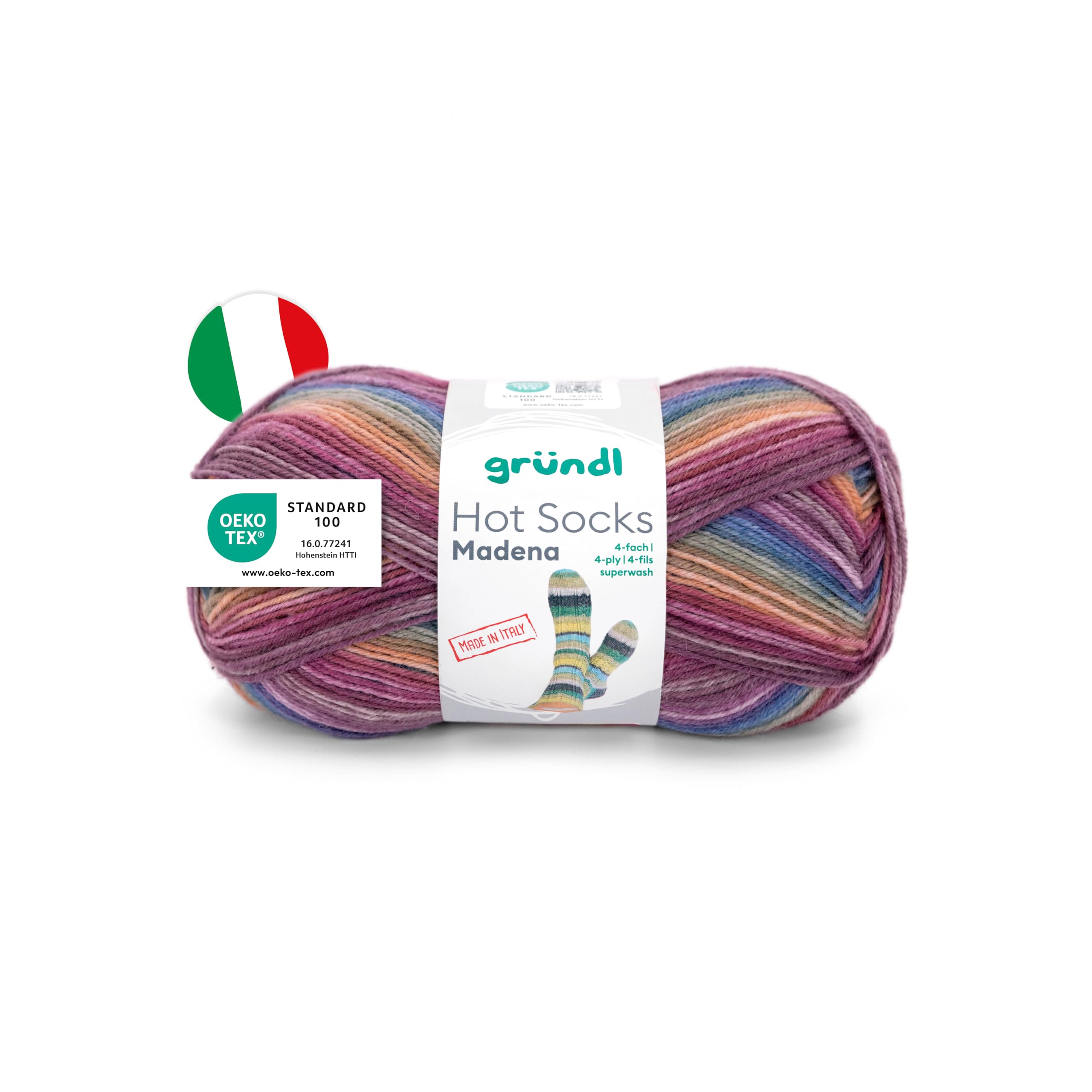 Gründl Madena Wool Hot Socks 4-Ply 1 Ball 100 g Sapphire Grey