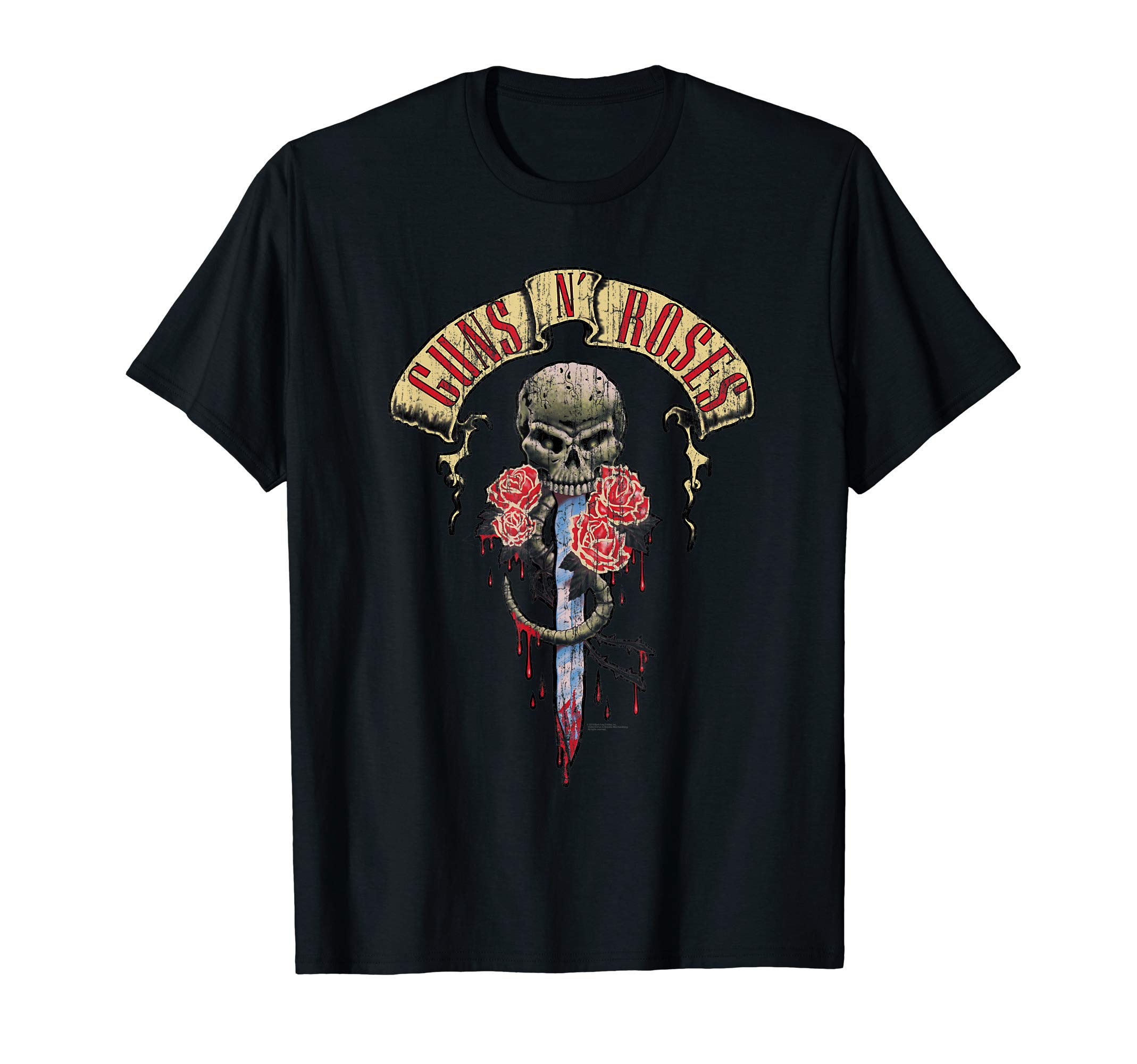 Guns N' Roses Official Dripping Dagger T-ShirtOEKO-TEX STANDARD 100