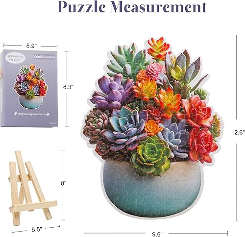 Miniatura 6 de Rompecabezas de madera con formas únicas, rompecabezas de 179 piezas para adultos, adolescentes y familia, para el día de San Valentín, día de la