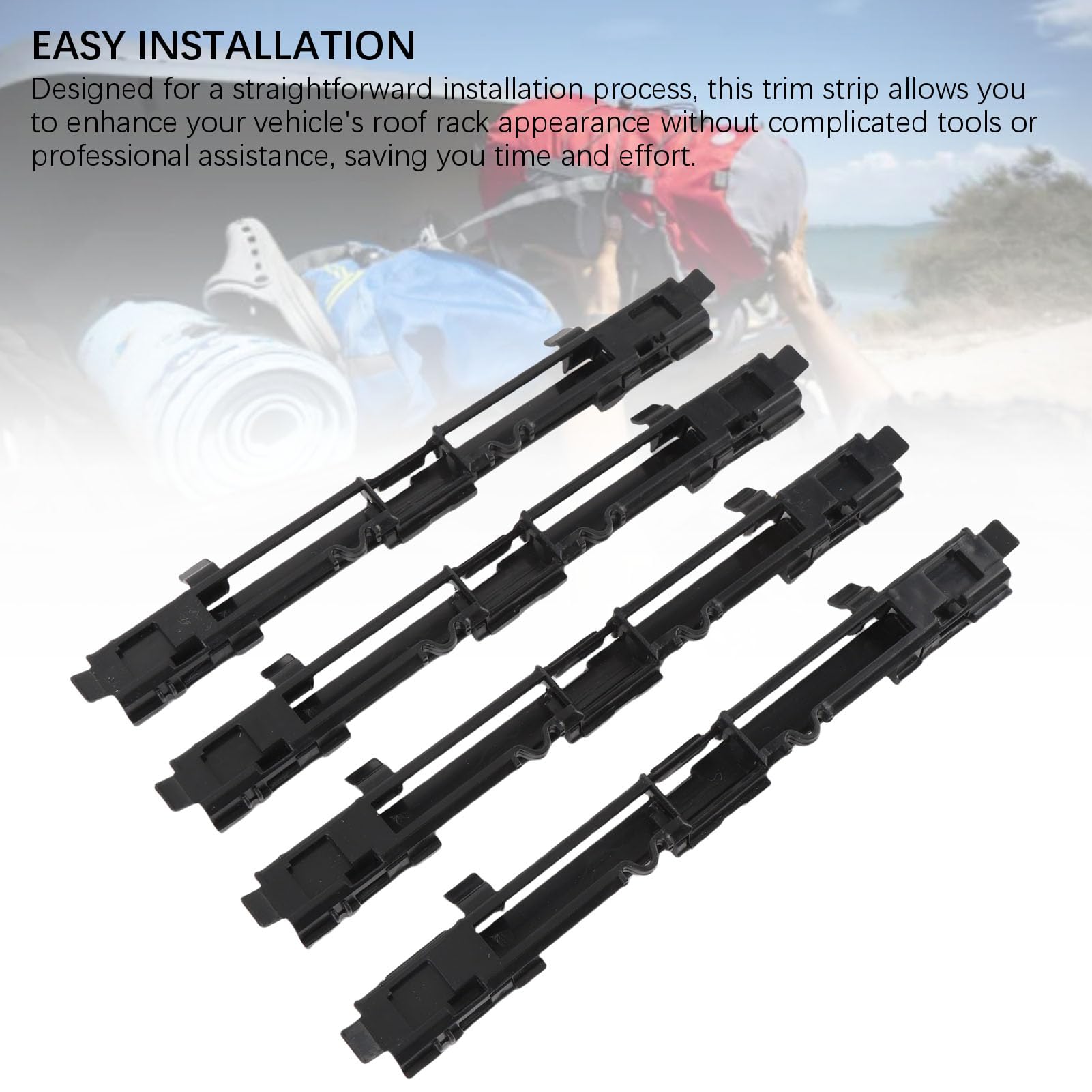 Dachreling-Zierleiste, 4-teiliges Set, langlebige ABS-Dachträgerabdeckung, Ersatz für H Zafira B Schrägheck Caravan GTC TwinTop Limousine Van 2004 2015