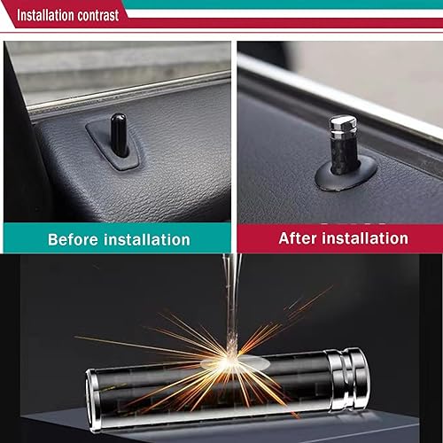 Miniatura 4 de 4 pomos para cerradura de puerta de automóvil, pasadores de 1.3 pulgadas x 0.3 pulgadas, tapas de pasador de cerradura de puerta de automóvil,