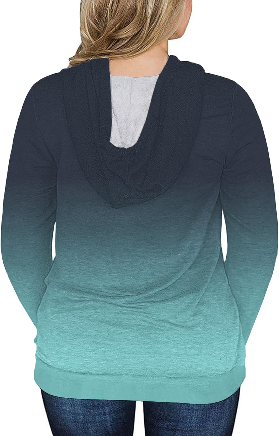 VISLILY Women-Plus-Size-Hoodies-Sweatshirts Color Block Tops with Pockets XL-4XL - Image 2