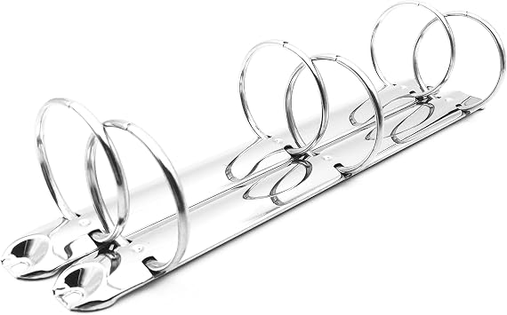 2Pcs Metal Standard Letter Size Notebook 3-Ring Binder Mechanism Replacement Kit,3 O Rings,Loose Leaf Binding Spines Combs for Personal Organizers Planners 50mm