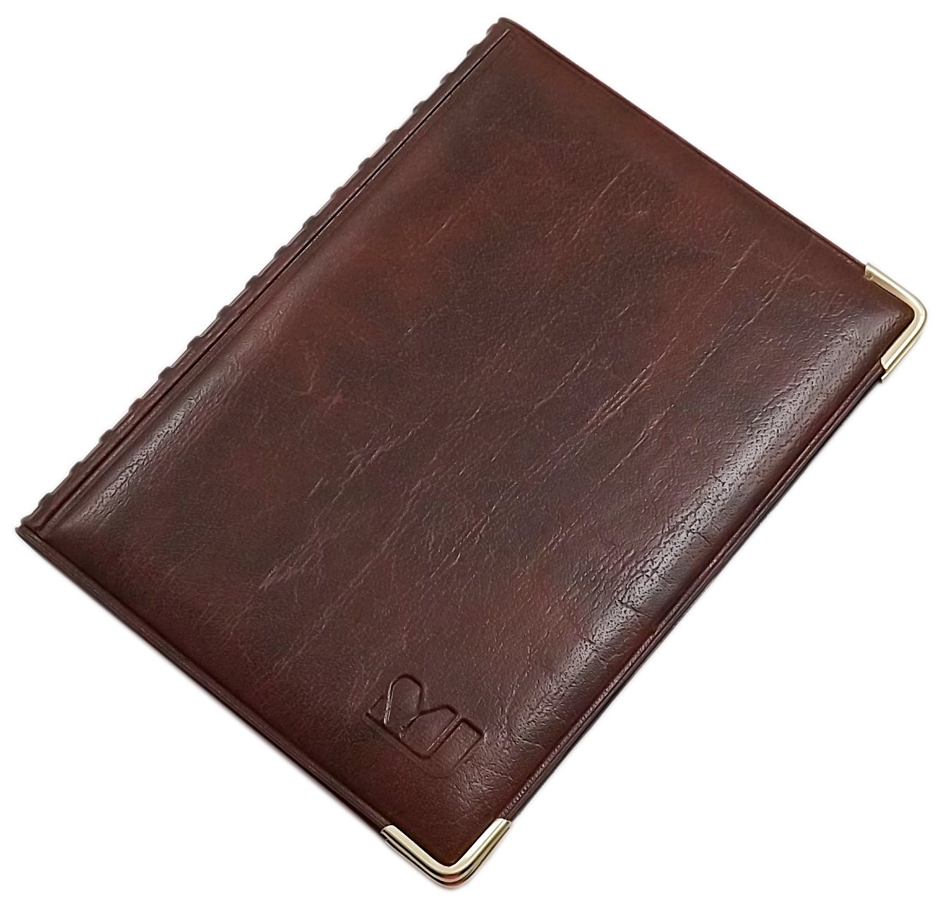 MJ-Design Etui ochronne na dowód osobisty z metalowymi narożnikami ochronnymi 4 przegródkami Wyprodukowano w UE, Oznaczenie 2 / Brązowy, Taille unique