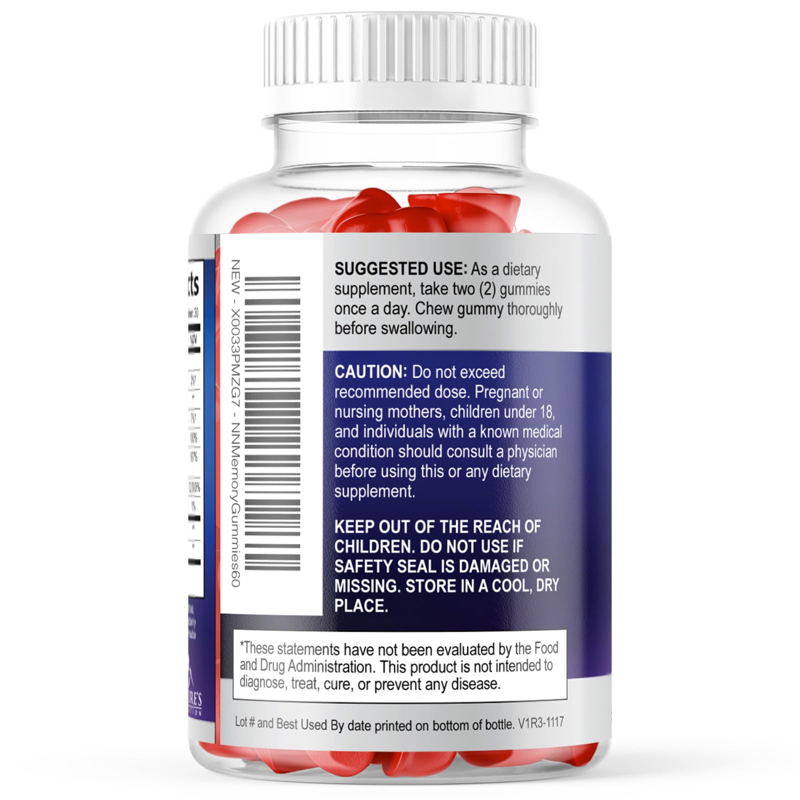 Brain Supplements For Memory & Focus Gummies - Natural Nootropics Support for Concentration Alertness & Clarity Support - 3X Strength Brain Health Vitamins with B6 B12, Phosphatidylserine - 60 Gummies — Amazon image 8