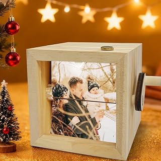 Anpassad LED Flip Rörelsebox presentobjekt, anpassad vev fotobok med ljus, årsdag romantisk överraskning för henne