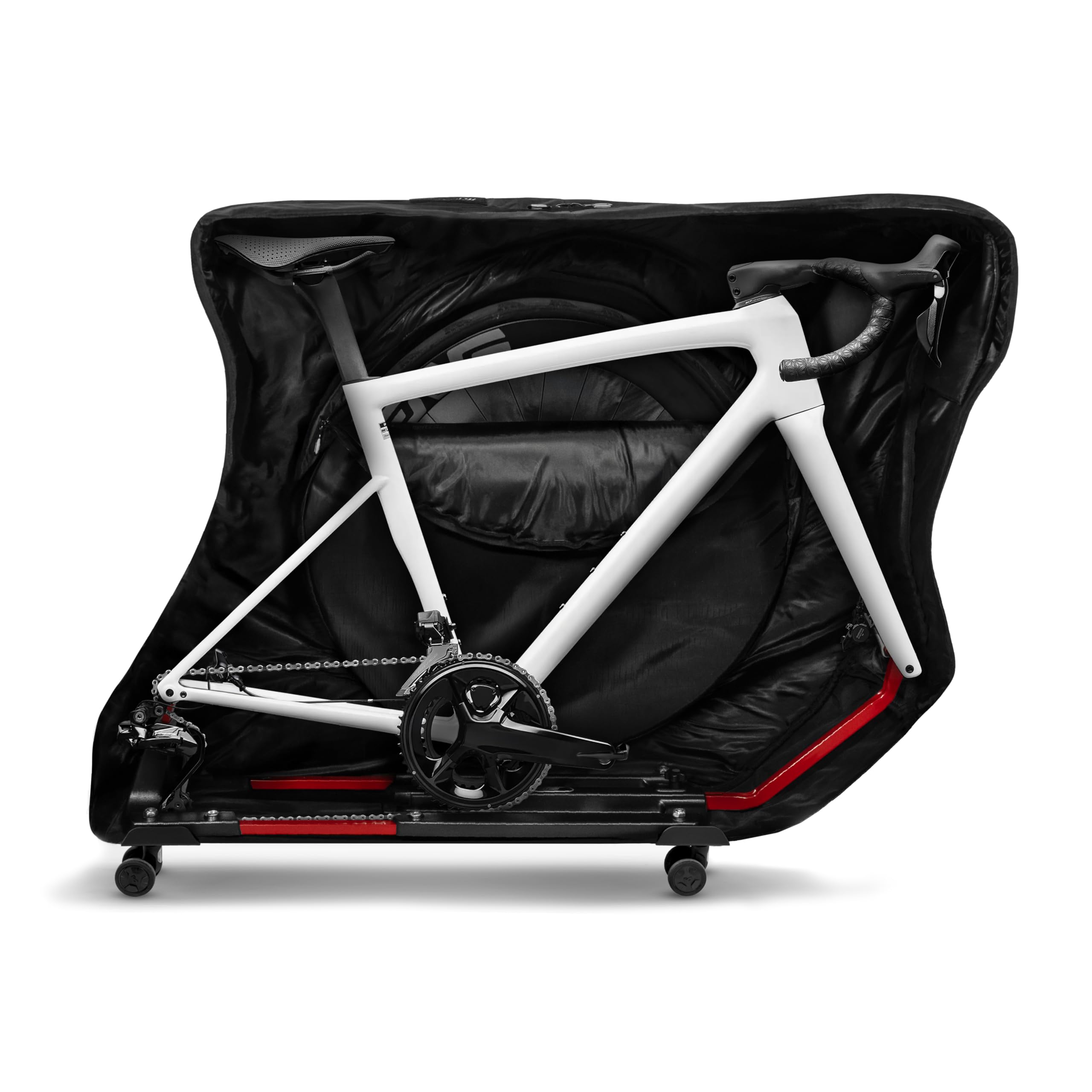 SCICON Borsa Porta Bici da Corsa Aerocomfort 3.1, Area manubrio espadibile, 9.5 Kg, Nero