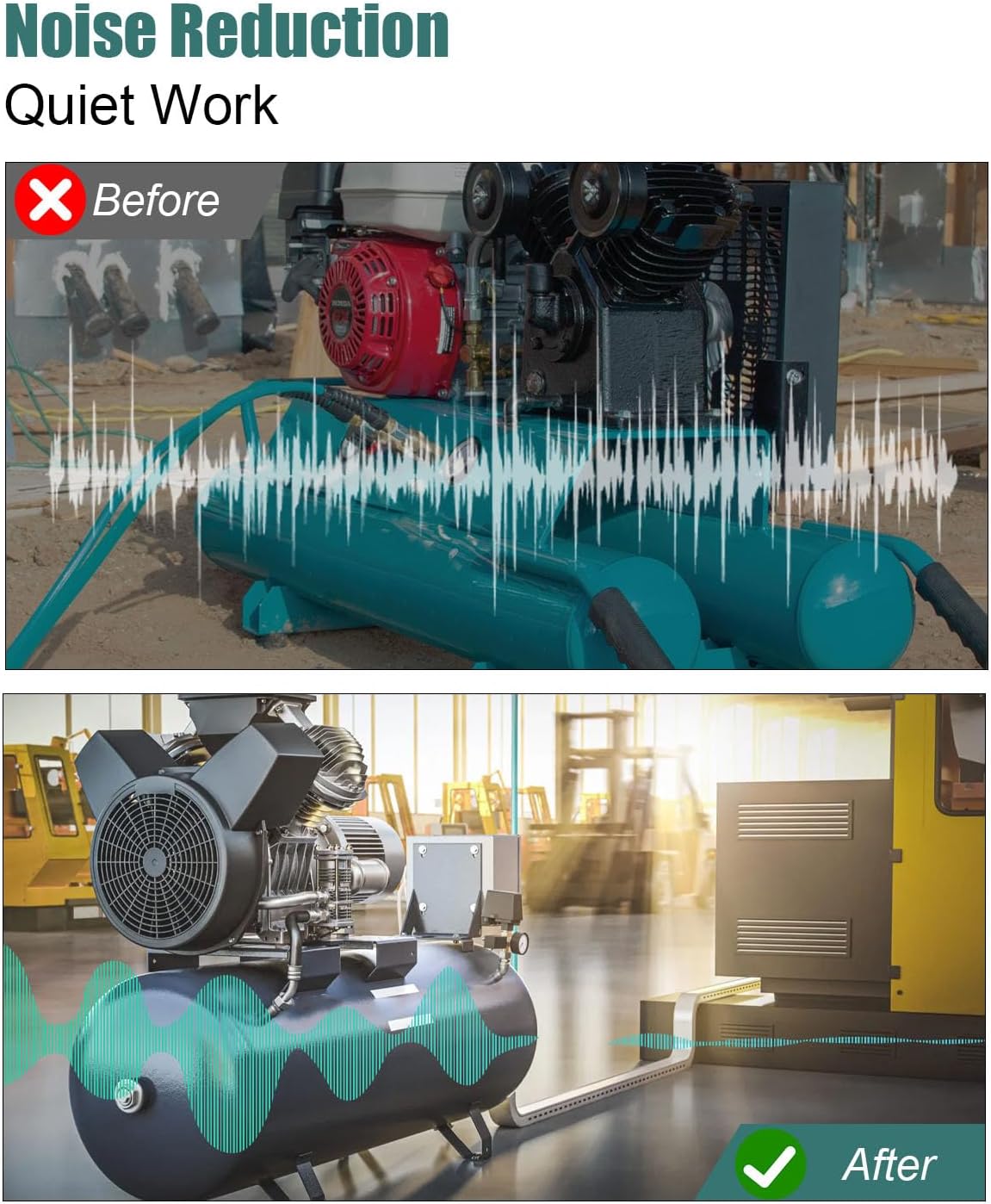 M07 Air Compressor Muffler 3/4 inch NPT Male Air Exhaust Silencer Fit for Dryer Compressor Air Pump Compressed Air Equipment and Systems Replacing Parts Single Chamber 145 PSI