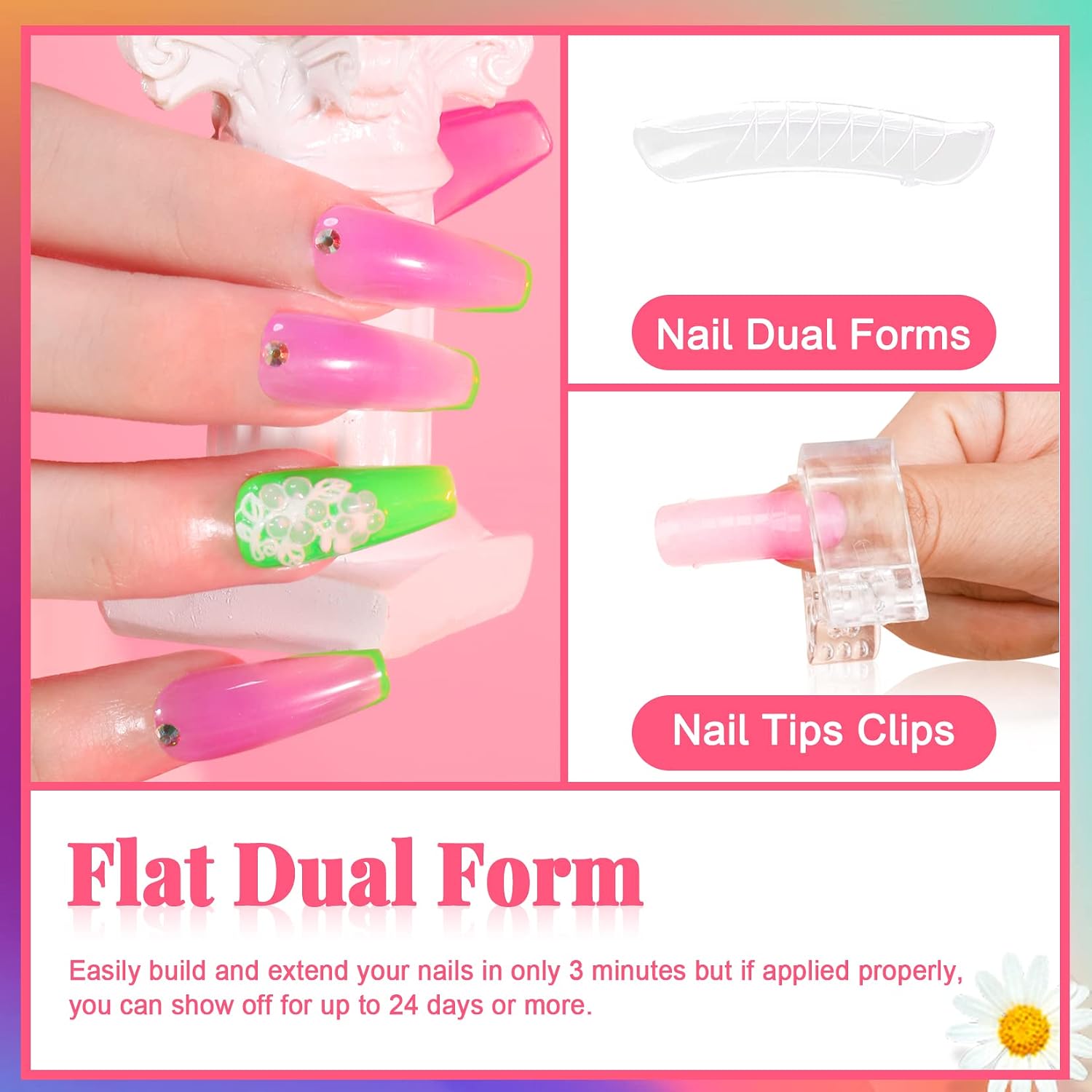 Morovan Poly Gel Nail Kit - Glow in the Dark Poly Nail Gel Kits 7 Colors Nail Extension Gel with Top and Base Coat Builder Gel Manicure Kit for Nail Art Starter Kit