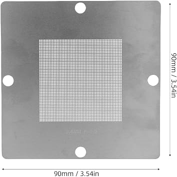 FTVOGUE BGA Reballing Stencils, 9pcs Universal Stainless Steel Templates for Laptop CPU Repair with Heat Design, Suitable for Desktop Computers and Graphics Cards