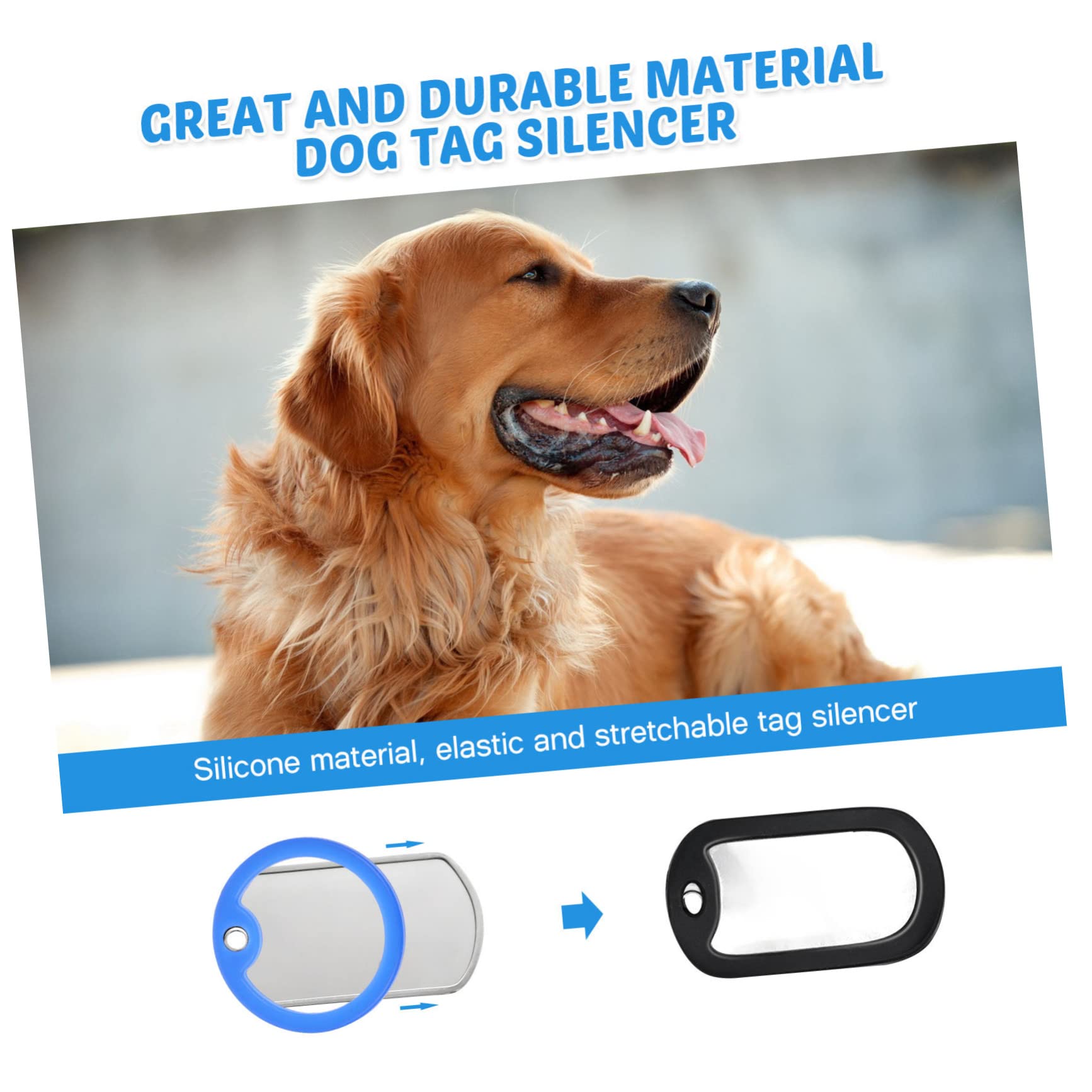 SUPVOX 75pezzi Anelli Silenziosi Per Medagliette Per Cani Accessori Per Collari Comfort e Sicurezza Per Tuoi Animali Domestici