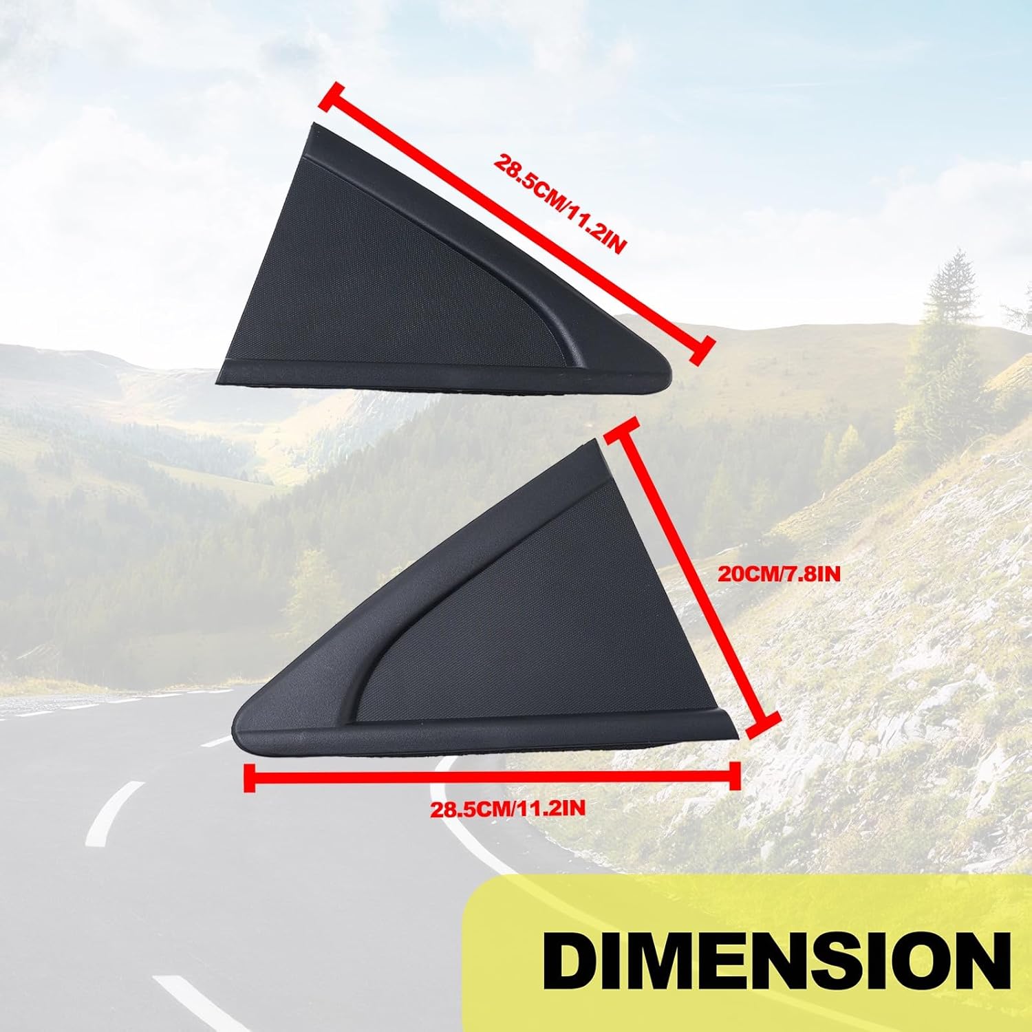 Cruze Rear Left Right Row Window Cover Window Triangle Panel Compatible with Chevrolet Cruze 2009