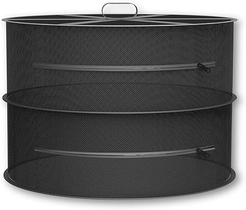 AC Infinity Rejilla de secado de hierbas, red de malla colgante de 2 capas para plantas, semillas y brotes, 18 pulgadas de diámetro para carpas de