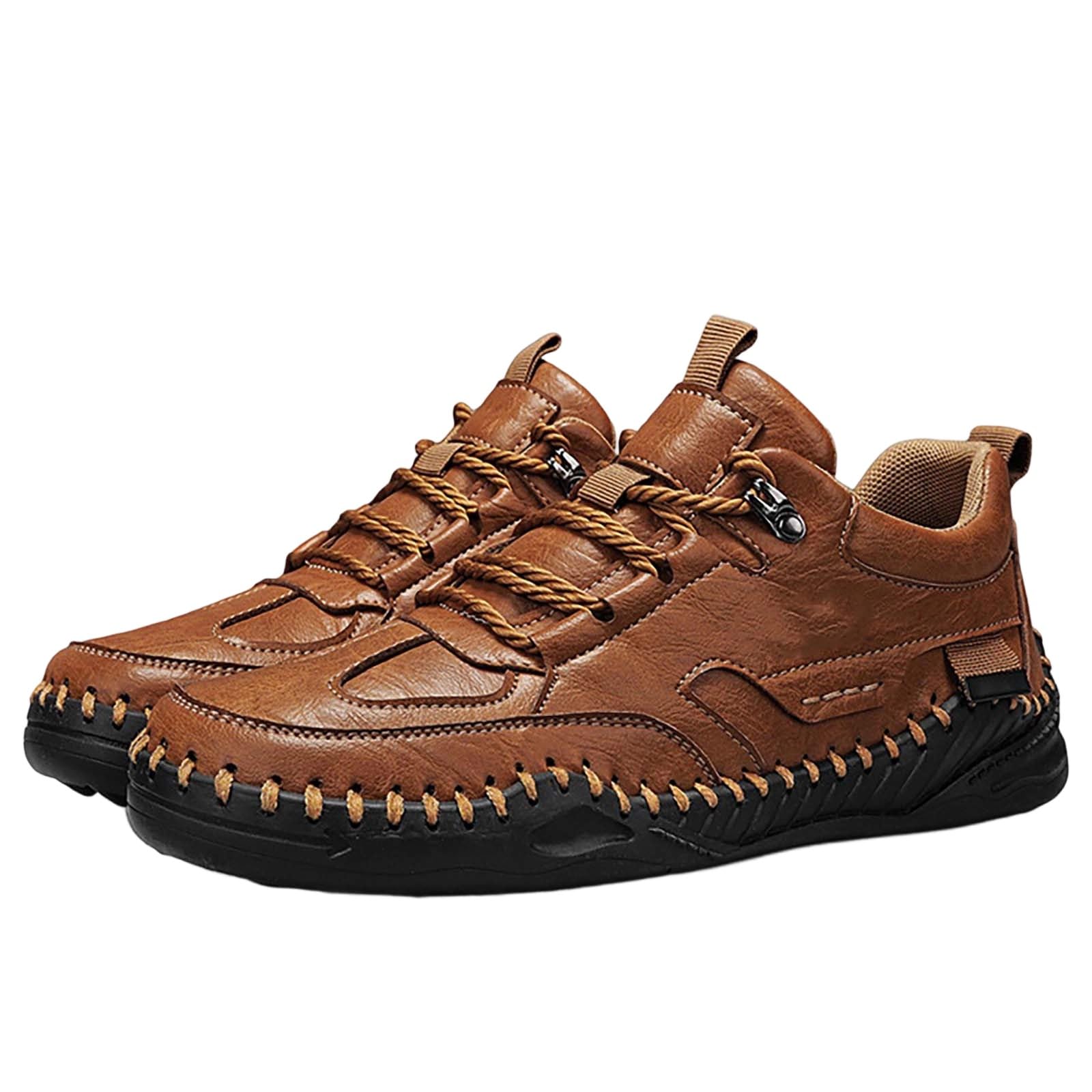 Generisch 2026 Zapatos planos casuales con suela gruesa para hombre – Zapatillas de exterior hechas a mano para el día a día Zapatos cómodos con suela antideslizante