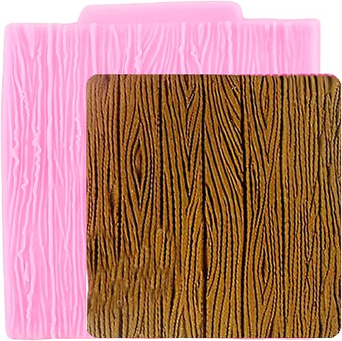 Moldes de silicona para corteza de árbol de grano de madera, textura de corteza de árbol, molde de fondant para decoración de tartas, decoración de
