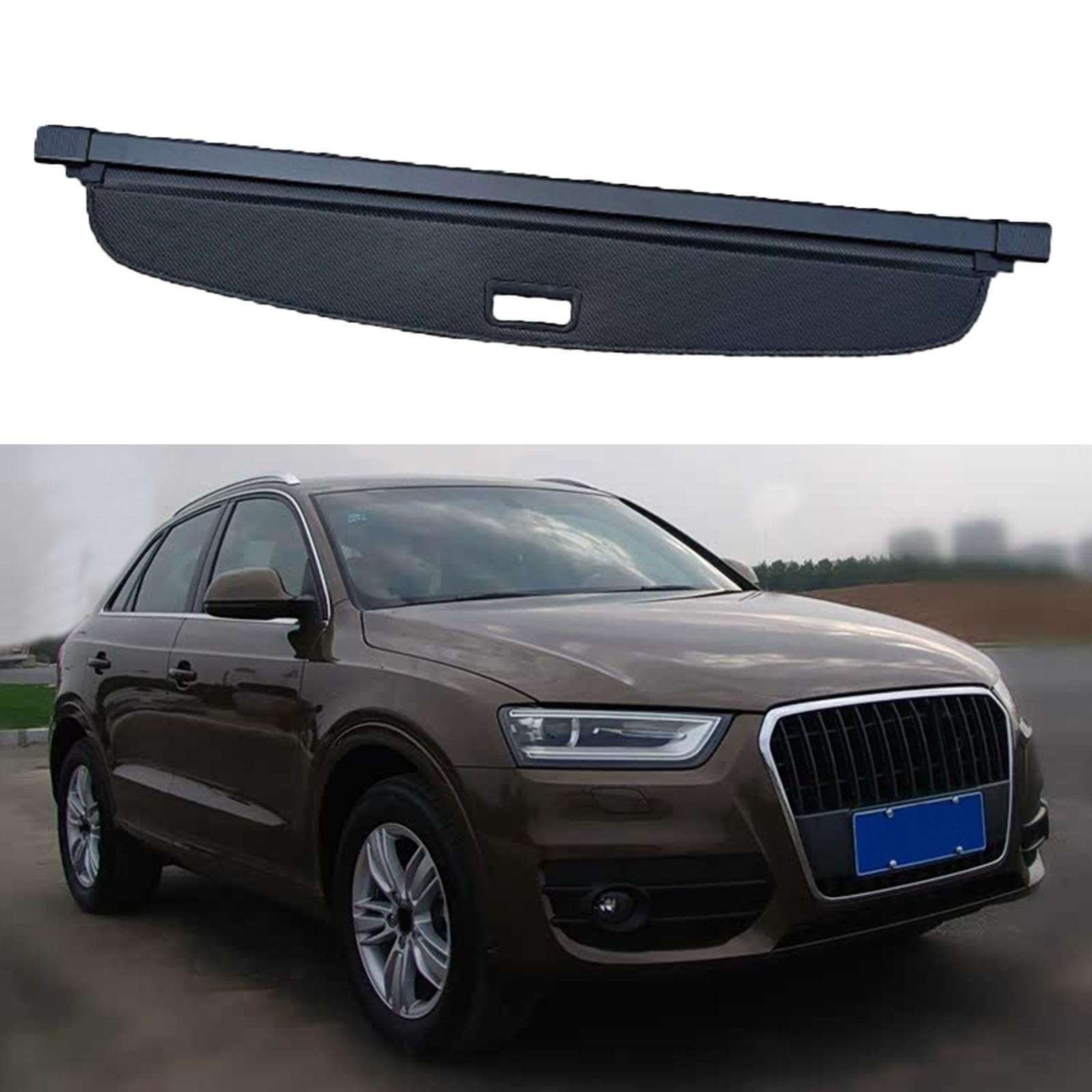 SXLGDW Car Retractable Rear Trunk Parcel Shelf,Compatible with Audi Q3 2010-2015,Car parts