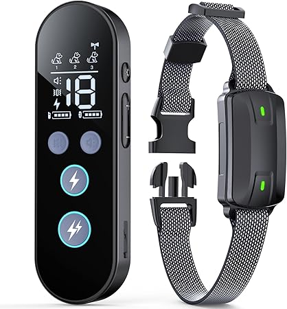 Dog Shock Collar with Remote Control Dog Training Collar for Large Medium Dogs.