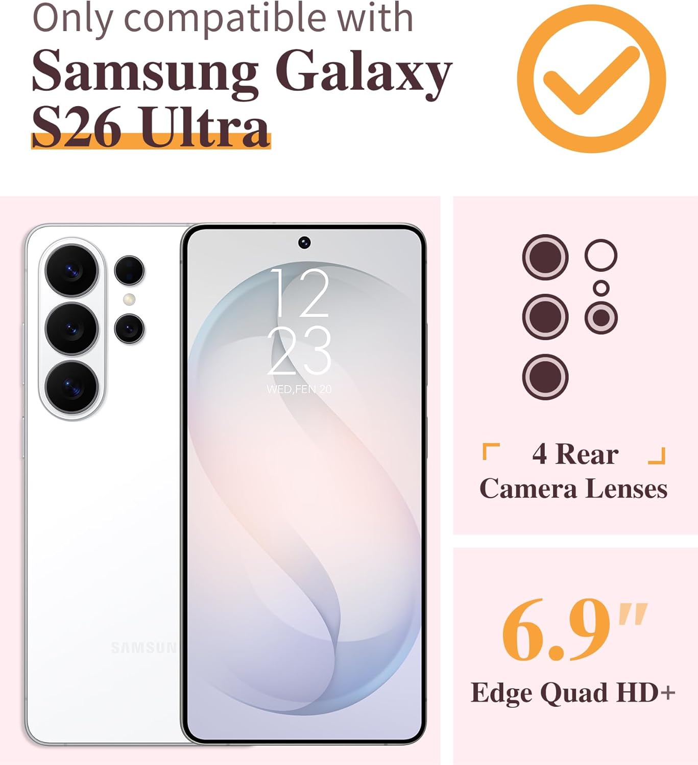 GVIEWIN Bundle - Compatible with Samsung Galaxy S26 Ultra Floral Case (Magnetic-Botanica/Colorful) + Magnetic Phone Ring Holder (Glitter/Silver)