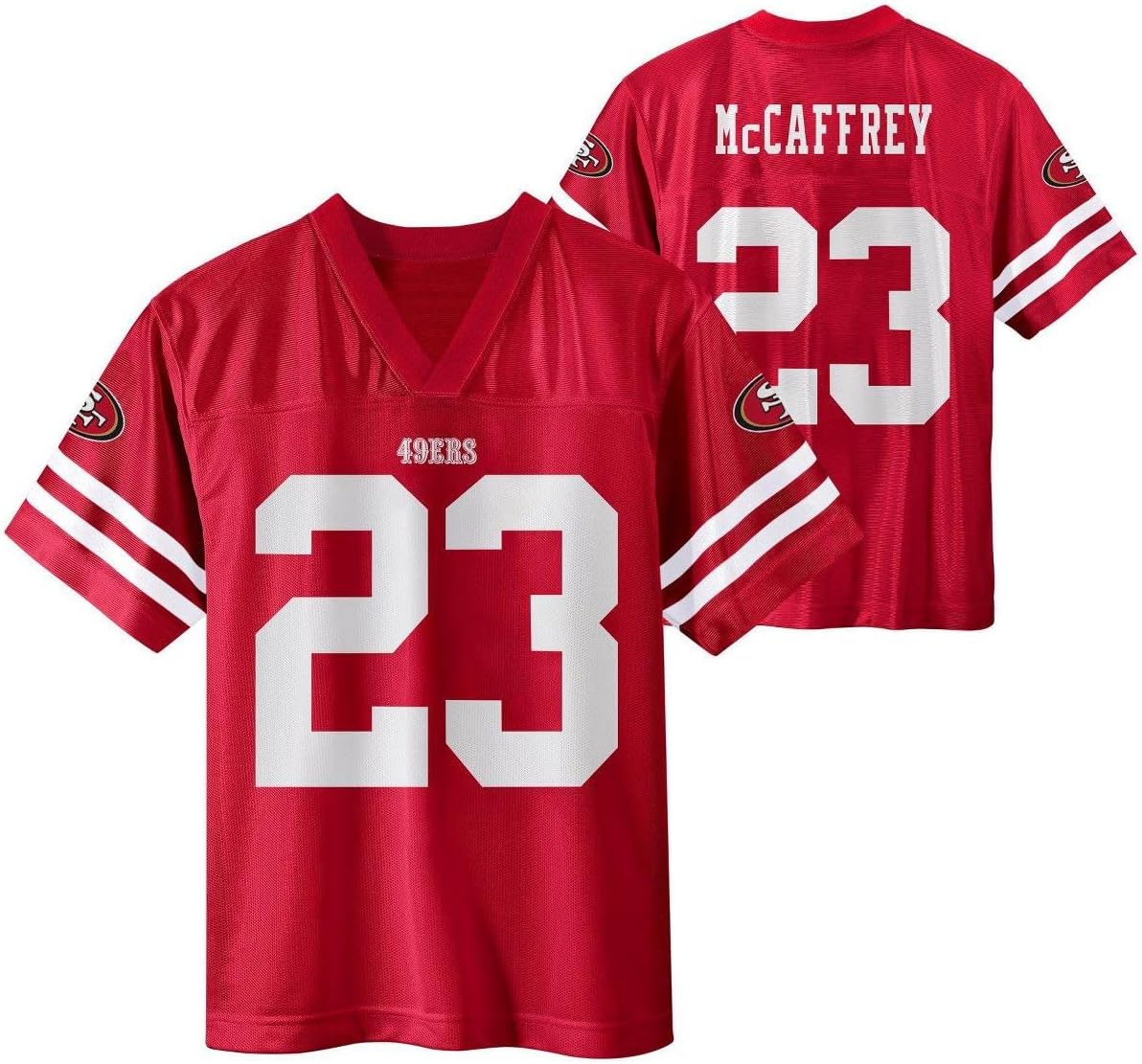 Christian McCaffrey San Francisco 49ers #23 Red Youth 4-20 Home Player Jersey