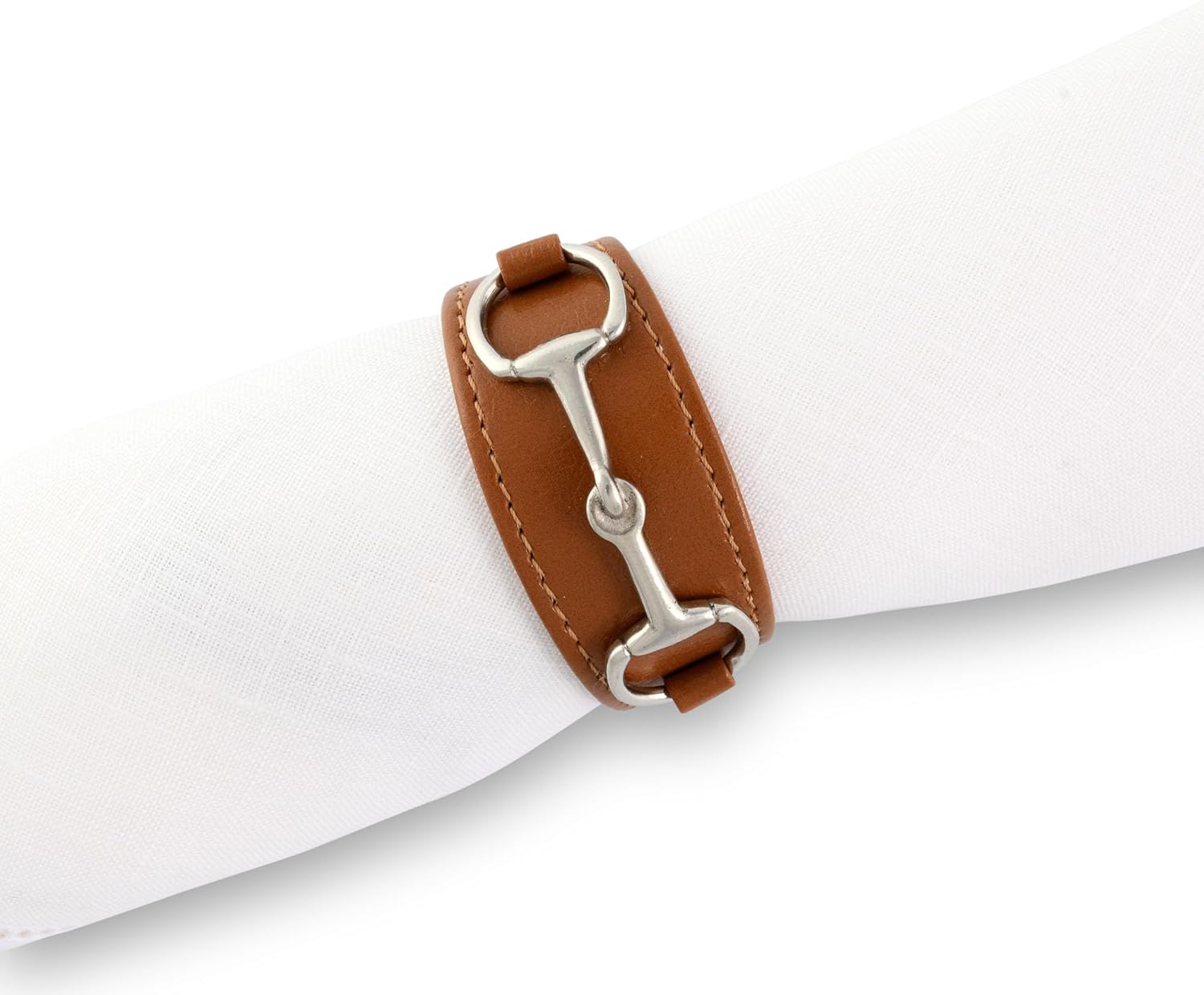 Vagabond House Bit Vegan Leather Napkin Ring 2.5" T x 1" W x 2" L