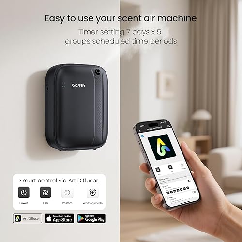 Miniatura 5 de Difusor sin agua, difusor de aroma de hotel, control inteligente de aplicación, capacidad de hasta 2000 pies cuadrados, tecnología de aire frío,