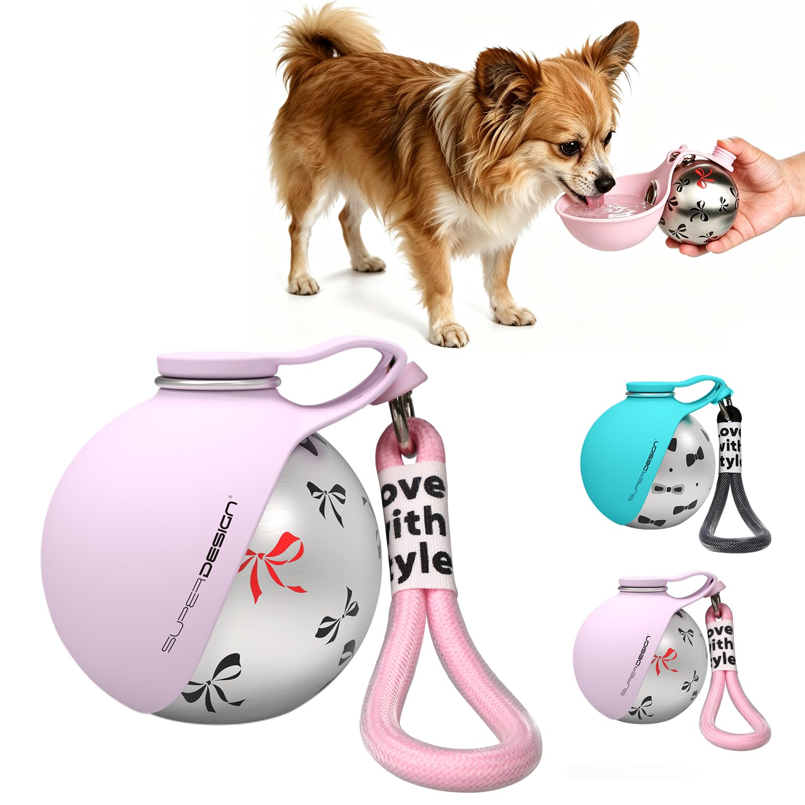 Amazon.com: 2-in-1 Portable Dog Water Bottle for Small Dogs - Leak