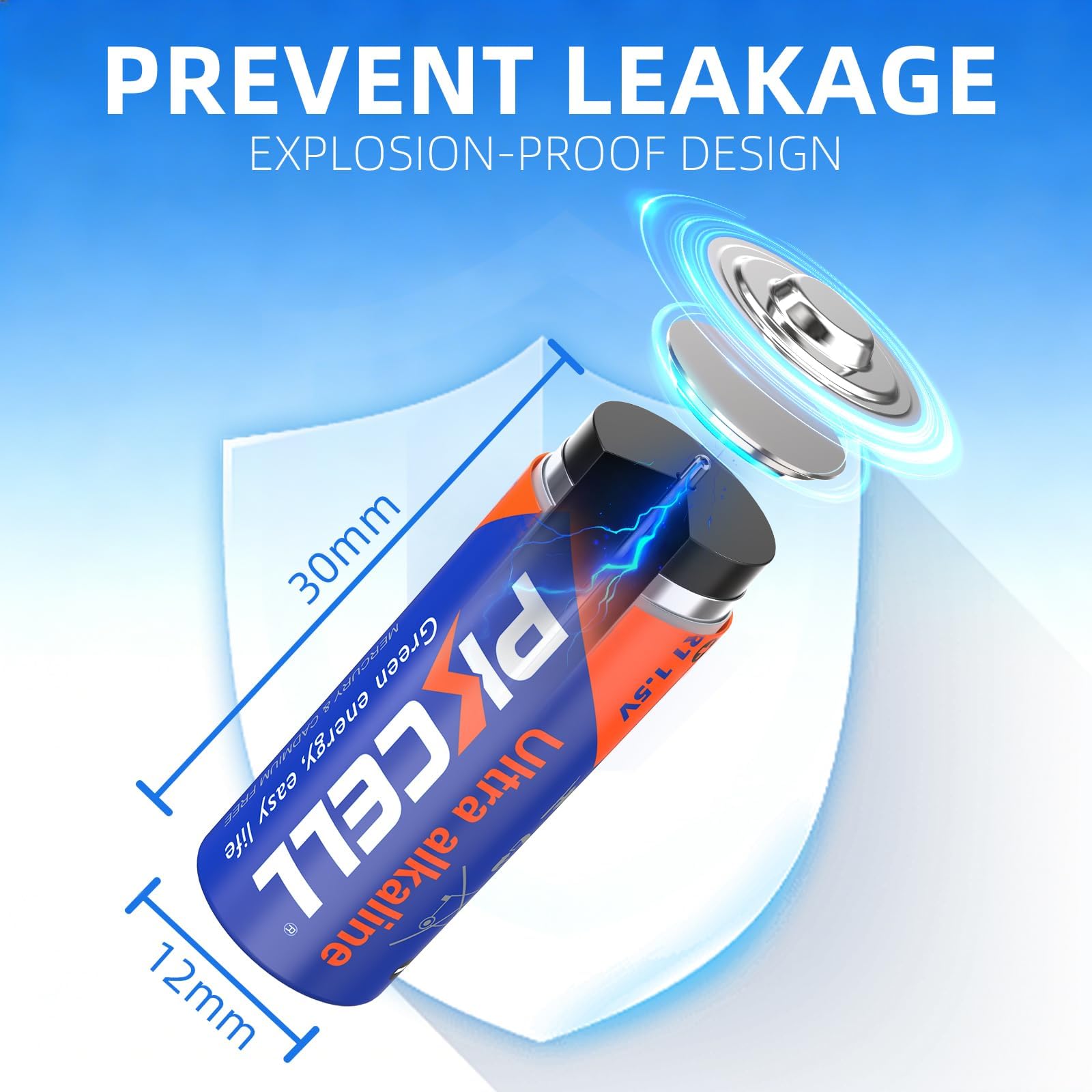 PKCELL 5 Counts 1.5V LR1/MN9100/E90/N Size Alkaline Batteries, Leak-Proof Batteries, High Performance and Powerful Batteries, Suitable for All Kinds of Electronic Equipment