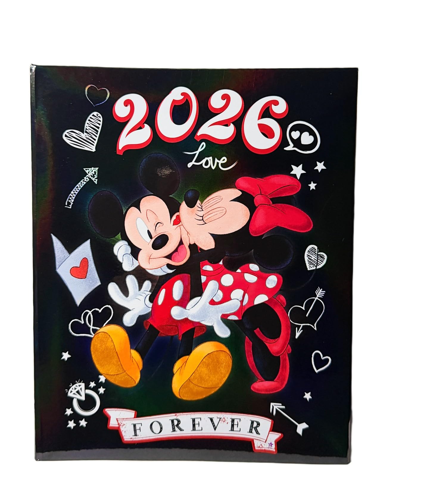 7STAR Love Forever 2026 - Álbum de fotos de 8.75 x 7 pulgadas, capacidad para 100 fotos de 4 x 6 pulgadas, álbum de recortes con páginas autoadhesivas para recuerdos de bodas, cumpleaños y vacaciones