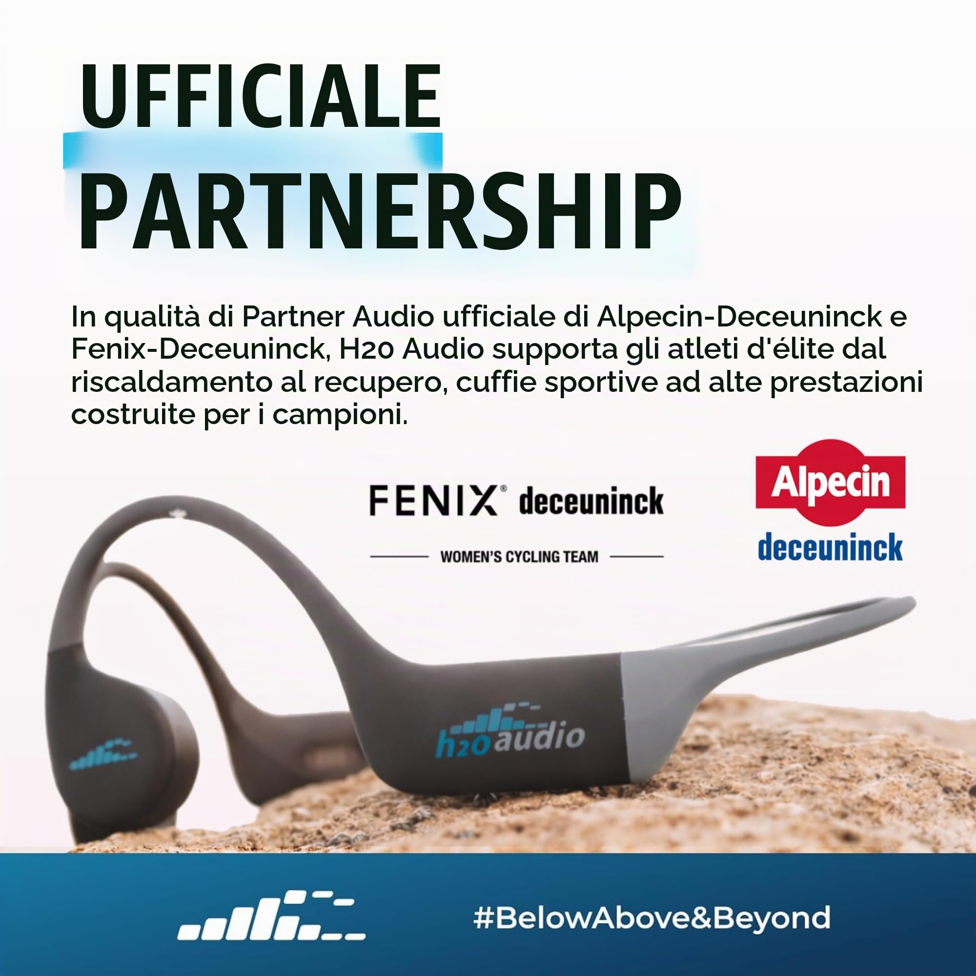 H2O Audio TRI Run - Cuffie impermeabili a conduzione ossea a prova di sudore, per corsa, ciclismo e sport acquatici, auricolari sportivi avvolgenti wireless, IPX8, Bluetooth 5.3