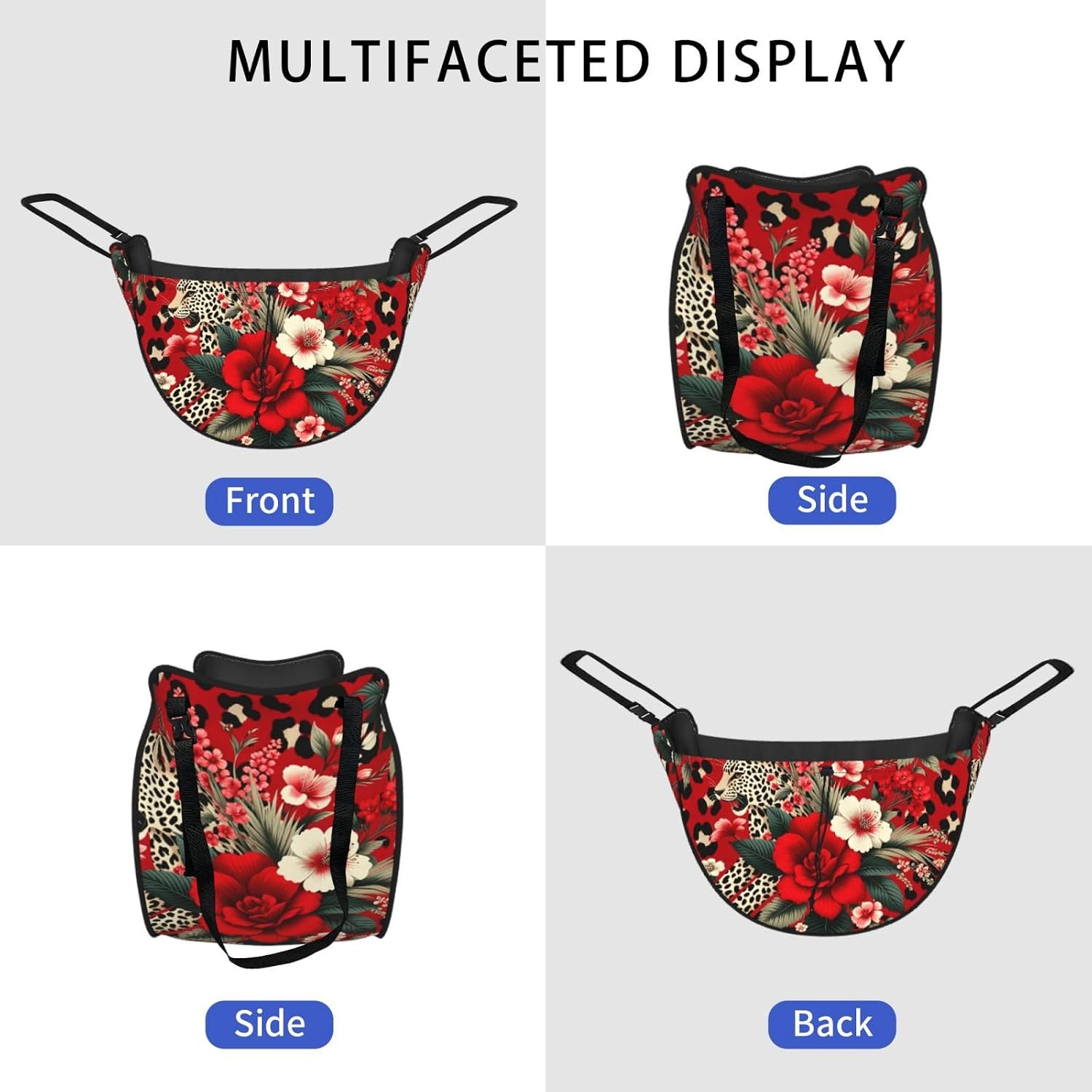 Augenstern Leopard-Print-Floral Car Backseat Organizer Bag For Road Trips image 2