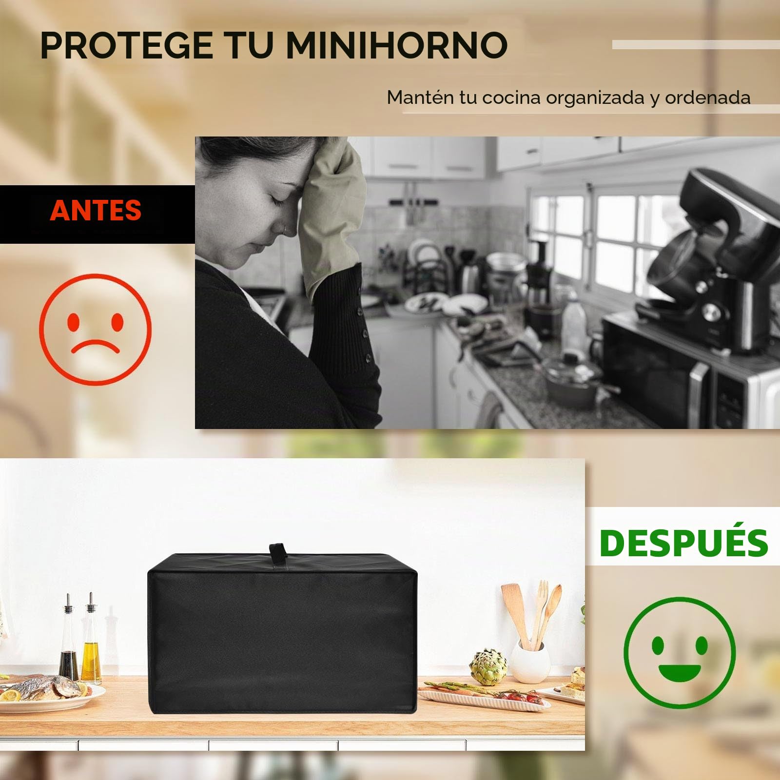 Funda protectora universal resistente al calor, impermeable, para mini horno OptimumX 20 L, mini horno Stillster, 45 L, 60 L, Ninja Foodi 10 en 1 multifunción