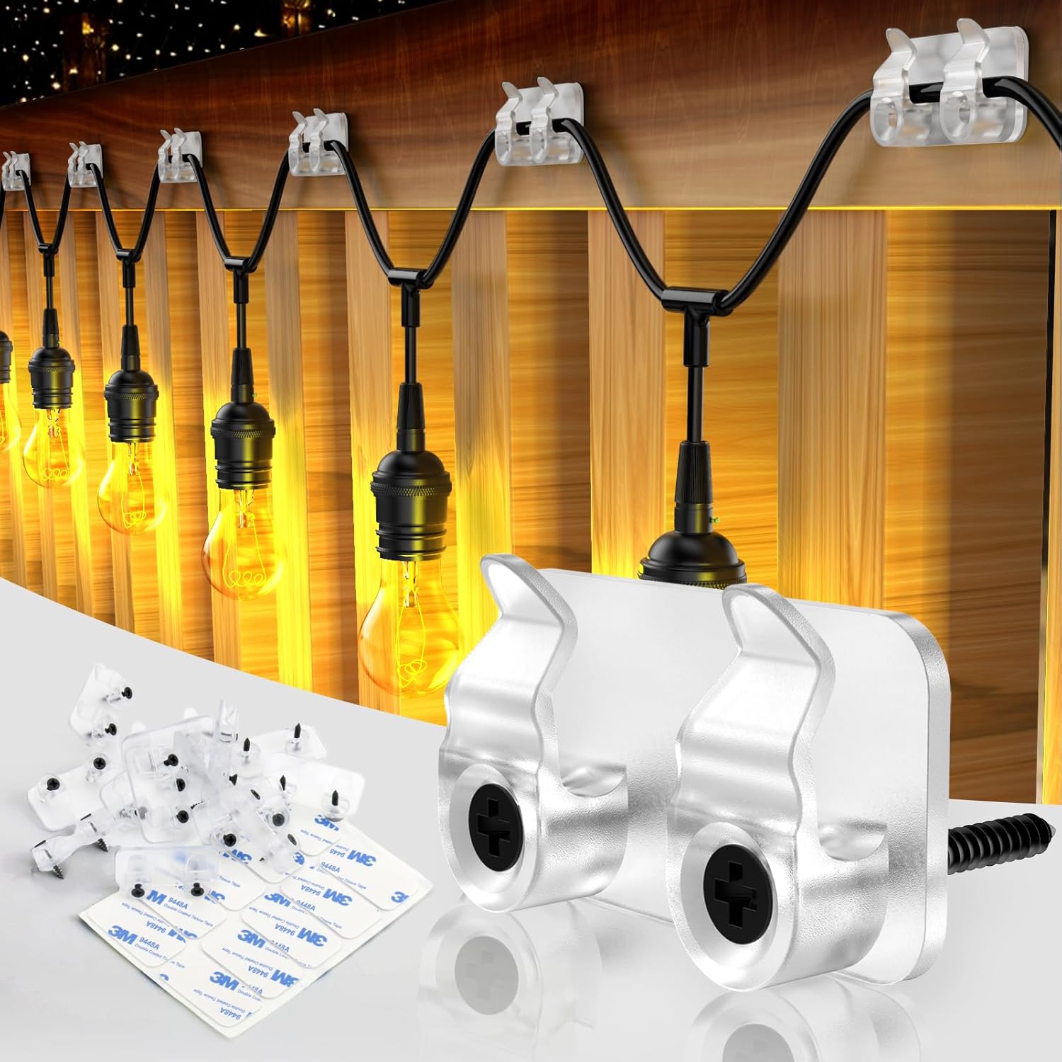 Hooks for Outdoor String Lights 25 Pack Outdoor Command