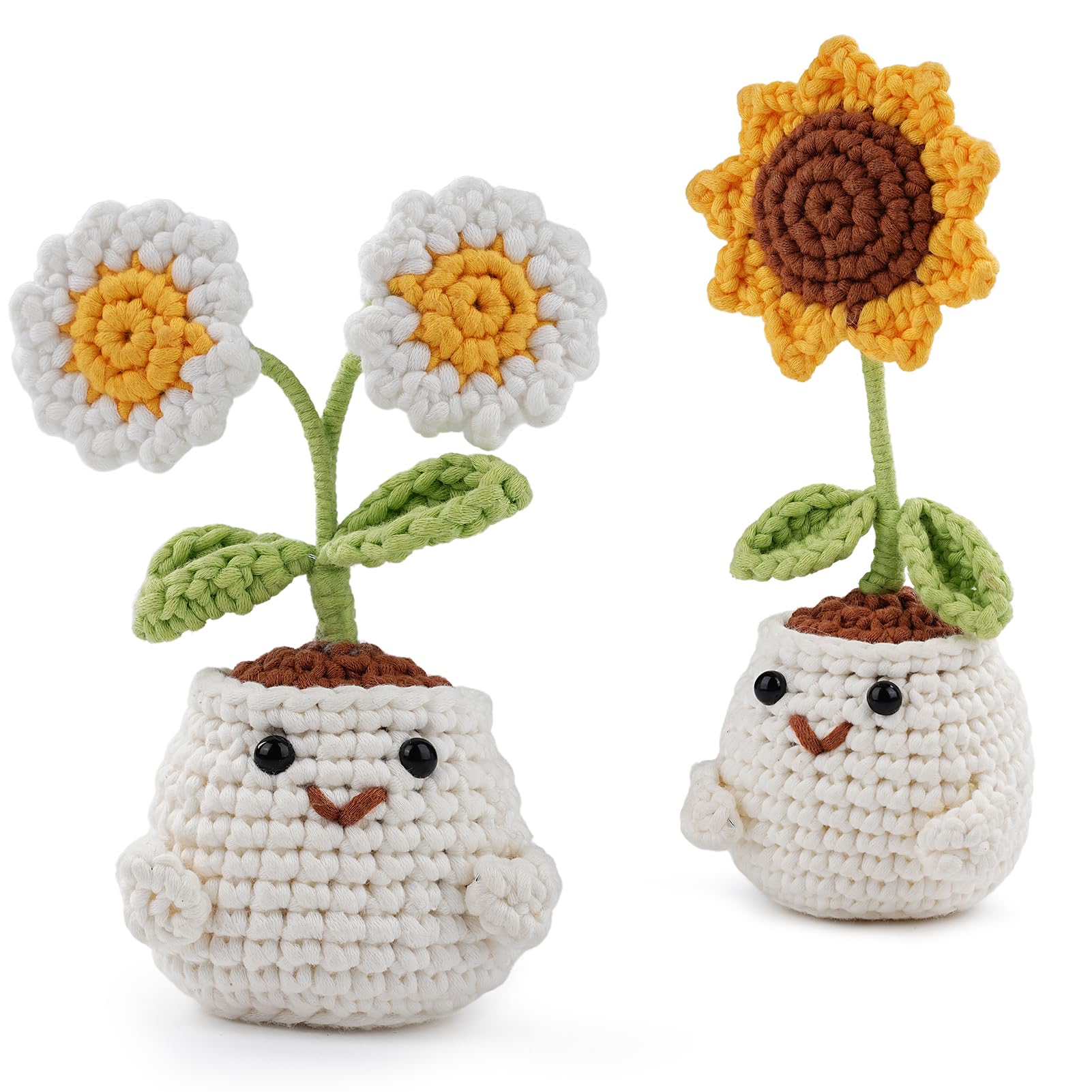 KIT DIY CROCHET – MARGUERITE EN POT – Pierre Belvédère