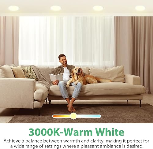 Miniatura 3 de Paquete de 24 bombillas de inundación para interiores, bombilla LED BR30 equivalente a 7 W 65 W, bombillas empotrables regulables, 650 lúmenes, 3000