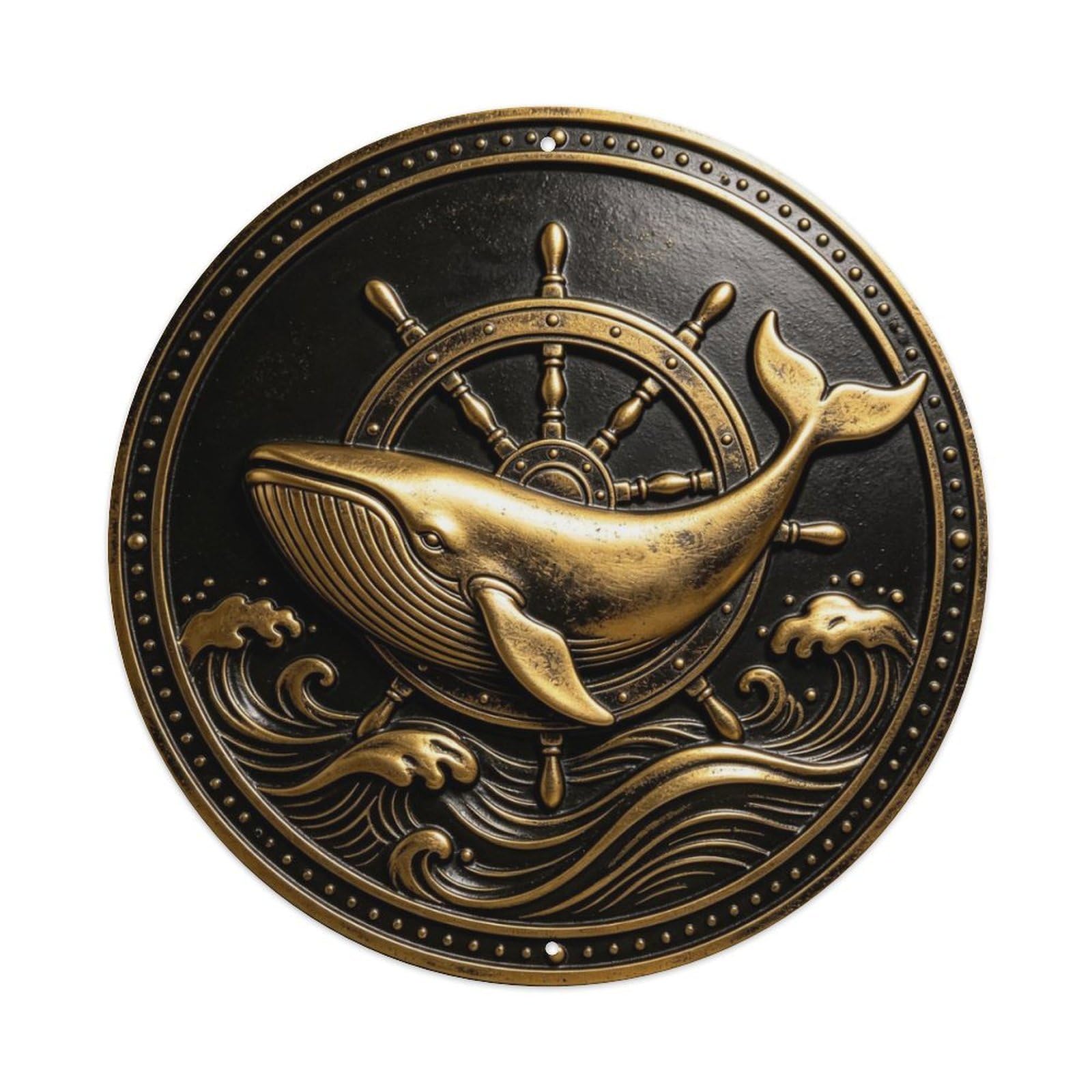 Vintage Nautical Sperm Metal Tin Sign Plaque