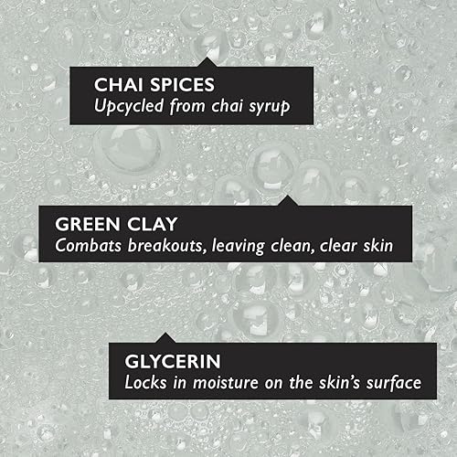 Miniatura 3 de UpCircle Jabón de hinojo + cardamomo chai de 3.5 onzas, limpiador vegano orgánico certificado para cara y cuerpo, arcilla verde, glicerina + manteca