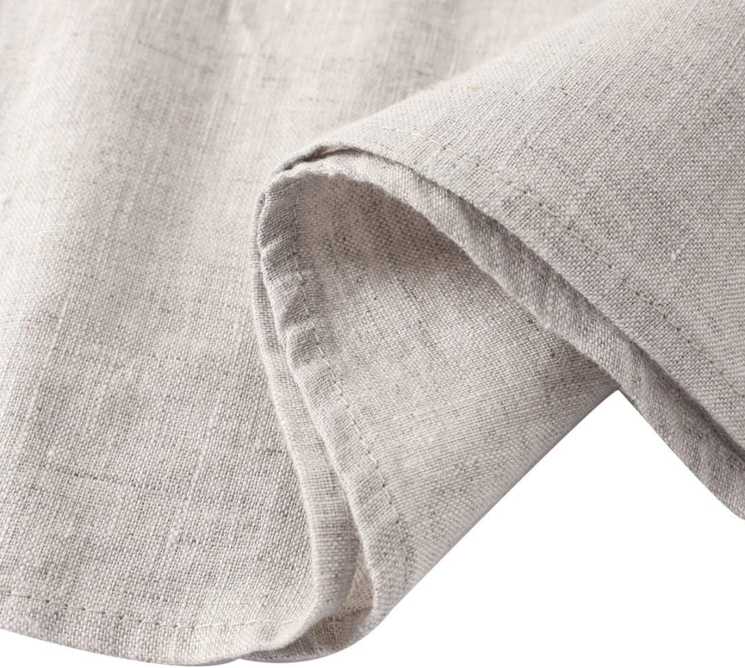 Amazhiyu Women's 100% Linen Sleeveless Summer Knee-Length V-Neck A-Line Dress - Image 6