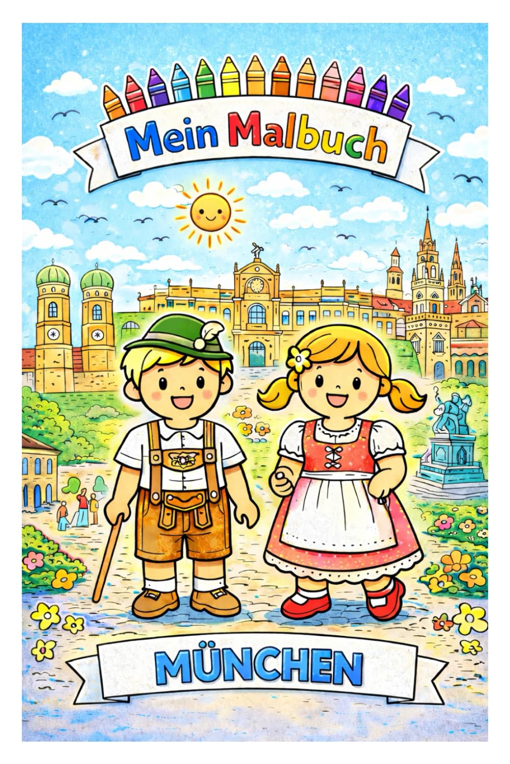 Mein Malbuch: München: Die schönsten Sehenswürdigkeiten zum Ausmalen – Kreatives Malbuch für Kinder ab 4 Jahren