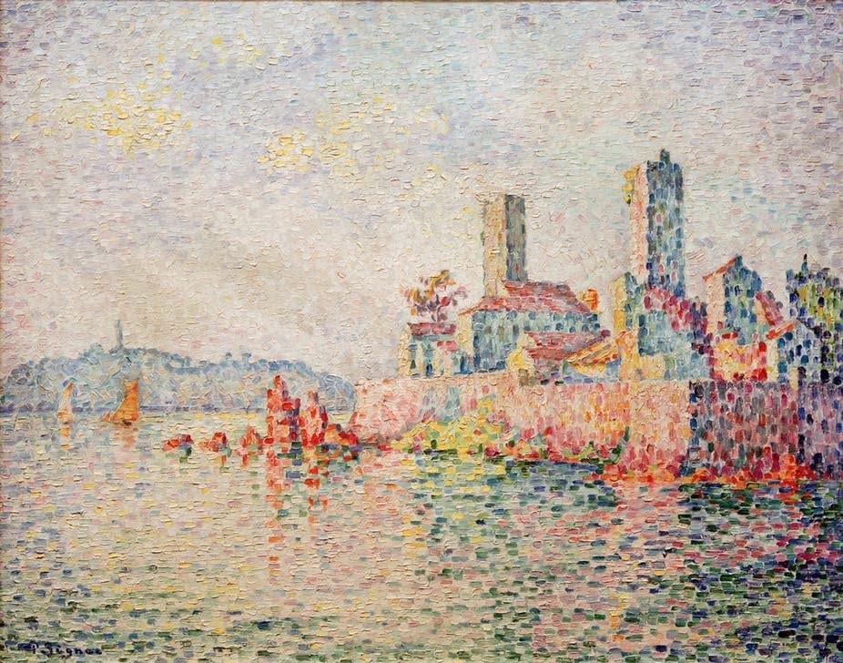 Toile Paul Signac Antibes 60x90cm peinture murale salon affiche moderne