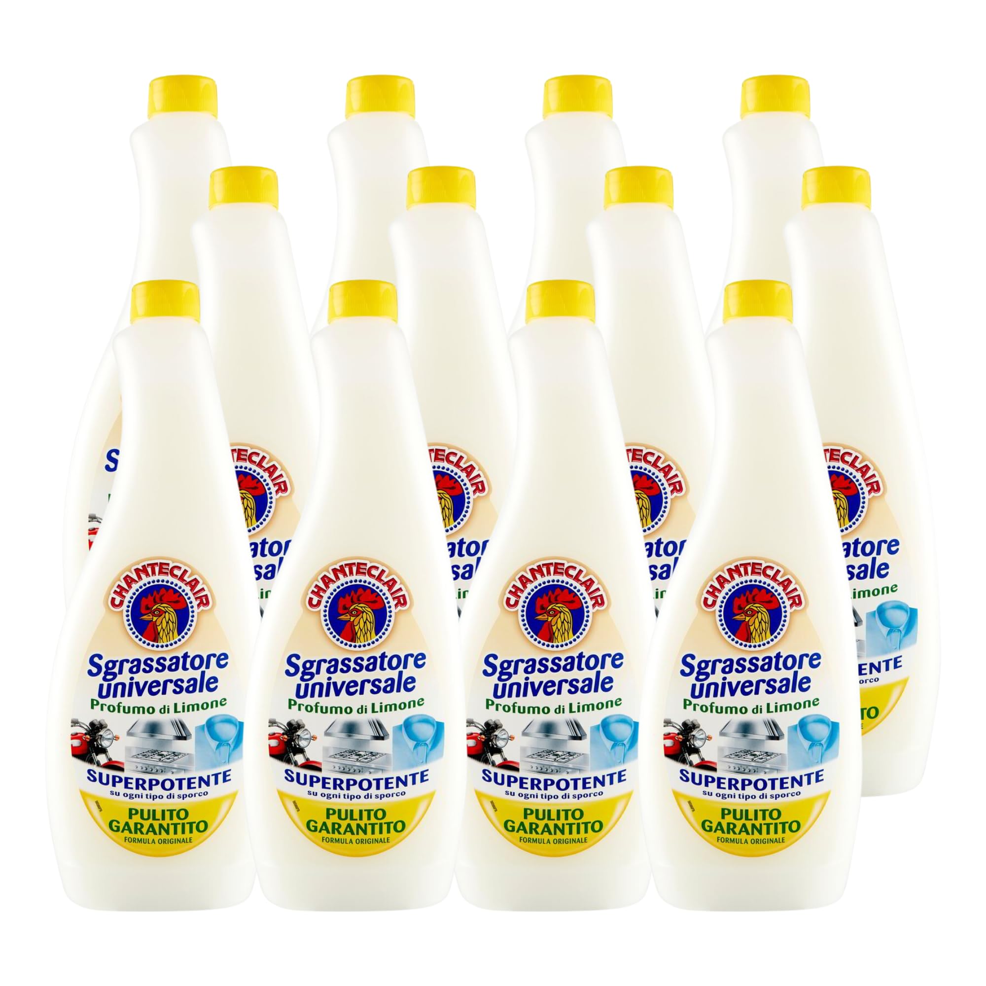 Sgrassatore Universale al Profumo di Limone, Superpotente su Ogni Tipo di Sporco, Pulito Garantito, Formula Original, Formato da 700ml (12 Flaconi)